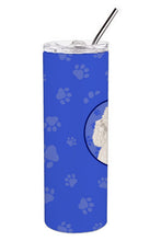 Load image into Gallery viewer, Poodle Standard White  Stainless Steel 20 oz Skinny Tumbler