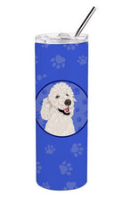 Load image into Gallery viewer, Poodle Standard White  Stainless Steel 20 oz Skinny Tumbler