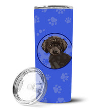 Load image into Gallery viewer, Poodle Toy Brown  Stainless Steel 20 oz Skinny Tumbler