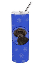 Load image into Gallery viewer, Poodle Toy Brown  Stainless Steel 20 oz Skinny Tumbler