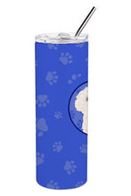 Load image into Gallery viewer, Poodle Toy White  Stainless Steel 20 oz Skinny Tumbler