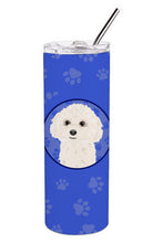 Load image into Gallery viewer, Poodle Toy White  Stainless Steel 20 oz Skinny Tumbler