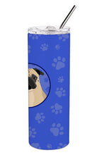 Load image into Gallery viewer, Pug Fawn #1  Stainless Steel 20 oz Skinny Tumbler
