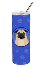 Load image into Gallery viewer, Pug Fawn #1  Stainless Steel 20 oz Skinny Tumbler