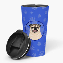 Load image into Gallery viewer, Pug Fawn #5  Stainless Steel 16 oz  Tumbler