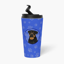 Load image into Gallery viewer, Rottweiler Black and Mahogany  Stainless Steel 16 oz  Tumbler