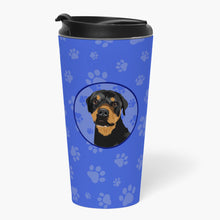 Load image into Gallery viewer, Rottweiler Black and Rust  Stainless Steel 16 oz  Tumbler