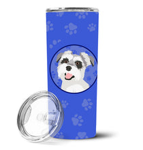Load image into Gallery viewer, Schnauzer Salt and Pepper #2  Stainless Steel 20 oz Skinny Tumbler
