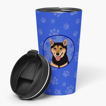Load image into Gallery viewer, Shiba Inu Black and Tan  Stainless Steel 16 oz  Tumbler