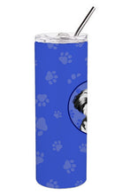 Load image into Gallery viewer, Shih-Tzu Black and White #2  Stainless Steel 20 oz Skinny Tumbler