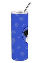 Load image into Gallery viewer, Shih-Tzu Black and White #4  Stainless Steel 20 oz Skinny Tumbler