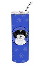 Load image into Gallery viewer, Shih-Tzu Black and White #4  Stainless Steel 20 oz Skinny Tumbler