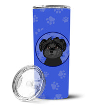 Load image into Gallery viewer, Shih-Tzu Black  Stainless Steel 20 oz Skinny Tumbler