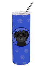 Load image into Gallery viewer, Shih-Tzu Black  Stainless Steel 20 oz Skinny Tumbler