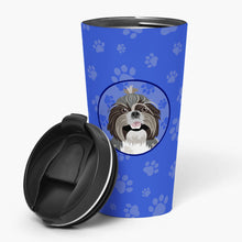 Load image into Gallery viewer, Shih-Tzu Silver and White #2  Stainless Steel 16 oz  Tumbler