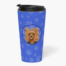 Load image into Gallery viewer, Yorkie Black and Gold #1  Stainless Steel 16 oz  Tumbler