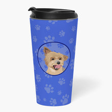 Load image into Gallery viewer, Yorkie Blue and Gold  Stainless Steel 16 oz  Tumbler