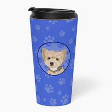 Load image into Gallery viewer, Yorkie Blue and Tan Puppy  Stainless Steel 16 oz  Tumbler