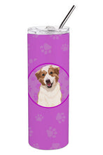 Load image into Gallery viewer, Australian Shepherd Red and White #1 Stainless Steel 20 oz Skinny Tumbler