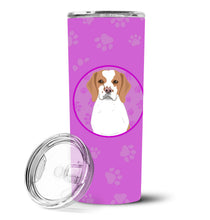 Load image into Gallery viewer, Beagle Red and White Red Ticked #1 Stainless Steel 20 oz Skinny Tumbler