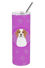Load image into Gallery viewer, Beagle Red and White Red Ticked #1 Stainless Steel 20 oz Skinny Tumbler