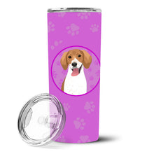 Load image into Gallery viewer, Beagle Red and White Red Ticked #2 Stainless Steel 20 oz Skinny Tumbler
