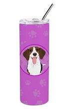 Load image into Gallery viewer, Beagle Tricolor Red Ticked #3 Stainless Steel 20 oz Skinny Tumbler