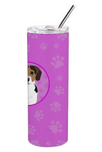 Load image into Gallery viewer, Beagle Tricolor Ticked Stainless Steel 20 oz Skinny Tumbler