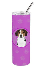 Load image into Gallery viewer, Beagle Tricolor Ticked Stainless Steel 20 oz Skinny Tumbler