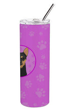 Load image into Gallery viewer, Chihuahua Black and Tan #1 Stainless Steel 20 oz Skinny Tumbler