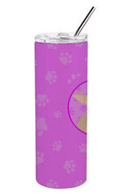 Load image into Gallery viewer, Chihuahua Silver Stainless Steel 20 oz Skinny Tumbler