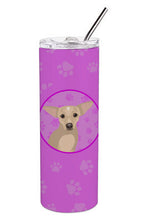 Load image into Gallery viewer, Chihuahua Silver Stainless Steel 20 oz Skinny Tumbler