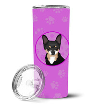 Load image into Gallery viewer, Chihuahua Tricolor #2 Stainless Steel 20 oz Skinny Tumbler