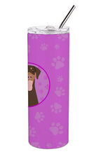 Load image into Gallery viewer, Doberman Pinscher Red and Rust Natural Ears #1 Stainless Steel 20 oz Skinny Tumbler