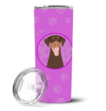 Load image into Gallery viewer, Doberman Pinscher Red and Rust Natural Ears #1 Stainless Steel 20 oz Skinny Tumbler