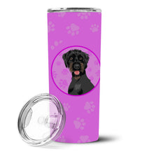 Load image into Gallery viewer, Doodle Black and Tan Stainless Steel 20 oz Skinny Tumbler