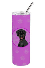 Load image into Gallery viewer, Doodle Black and Tan Stainless Steel 20 oz Skinny Tumbler