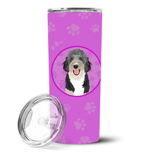 Load image into Gallery viewer, Doodle Black Tricolor #1 Stainless Steel 20 oz Skinny Tumbler