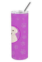 Load image into Gallery viewer, Doodle Cream #2 Stainless Steel 20 oz Skinny Tumbler