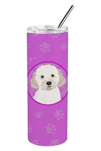 Load image into Gallery viewer, Doodle Cream #4 Stainless Steel 20 oz Skinny Tumbler