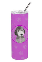 Load image into Gallery viewer, Doodle Silver #1 Stainless Steel 20 oz Skinny Tumbler