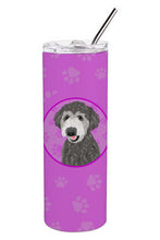 Load image into Gallery viewer, Doodle Silver #2 Stainless Steel 20 oz Skinny Tumbler