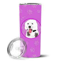 Load image into Gallery viewer, Doodle Silver and White #2 Stainless Steel 20 oz Skinny Tumbler