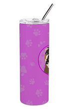 Load image into Gallery viewer, English Bulldog Chocolate Tan Stainless Steel 20 oz Skinny Tumbler