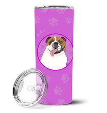Load image into Gallery viewer, English Bulldog Tricolor #1 Stainless Steel 20 oz Skinny Tumbler