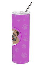 Load image into Gallery viewer, English Bulldog Tricolor #4 Stainless Steel 20 oz Skinny Tumbler
