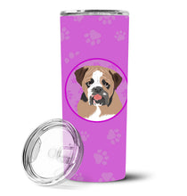 Load image into Gallery viewer, English Bulldog Tricolor #4 Stainless Steel 20 oz Skinny Tumbler
