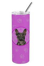 Load image into Gallery viewer, French Bulldog Chocolate Stainless Steel 20 oz Skinny Tumbler