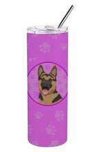 Load image into Gallery viewer, German Shepherd Red and Black Stainless Steel 20 oz Skinny Tumbler