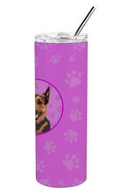 Load image into Gallery viewer, German Shepherd Red Sable Stainless Steel 20 oz Skinny Tumbler
